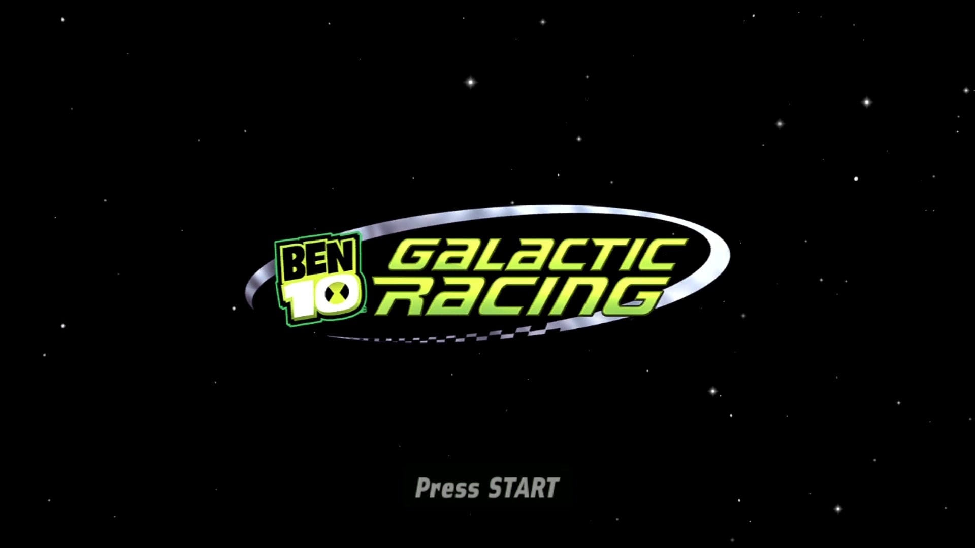 Ben 10: Galactic Racing title screen for Xbox 360